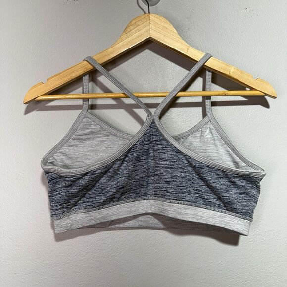 Reebok Reversible Strappy Sports Bra Women’s Medium Support Size L Heather Blue - Picture 2 of 6